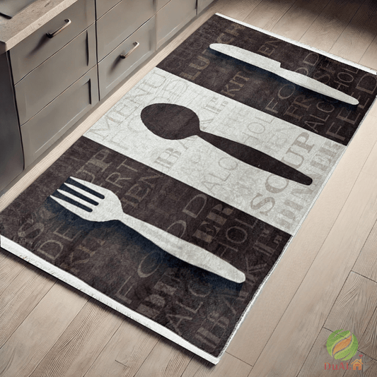 Covor Bucatarie Pasion Maro, 80x150 cm, Modern