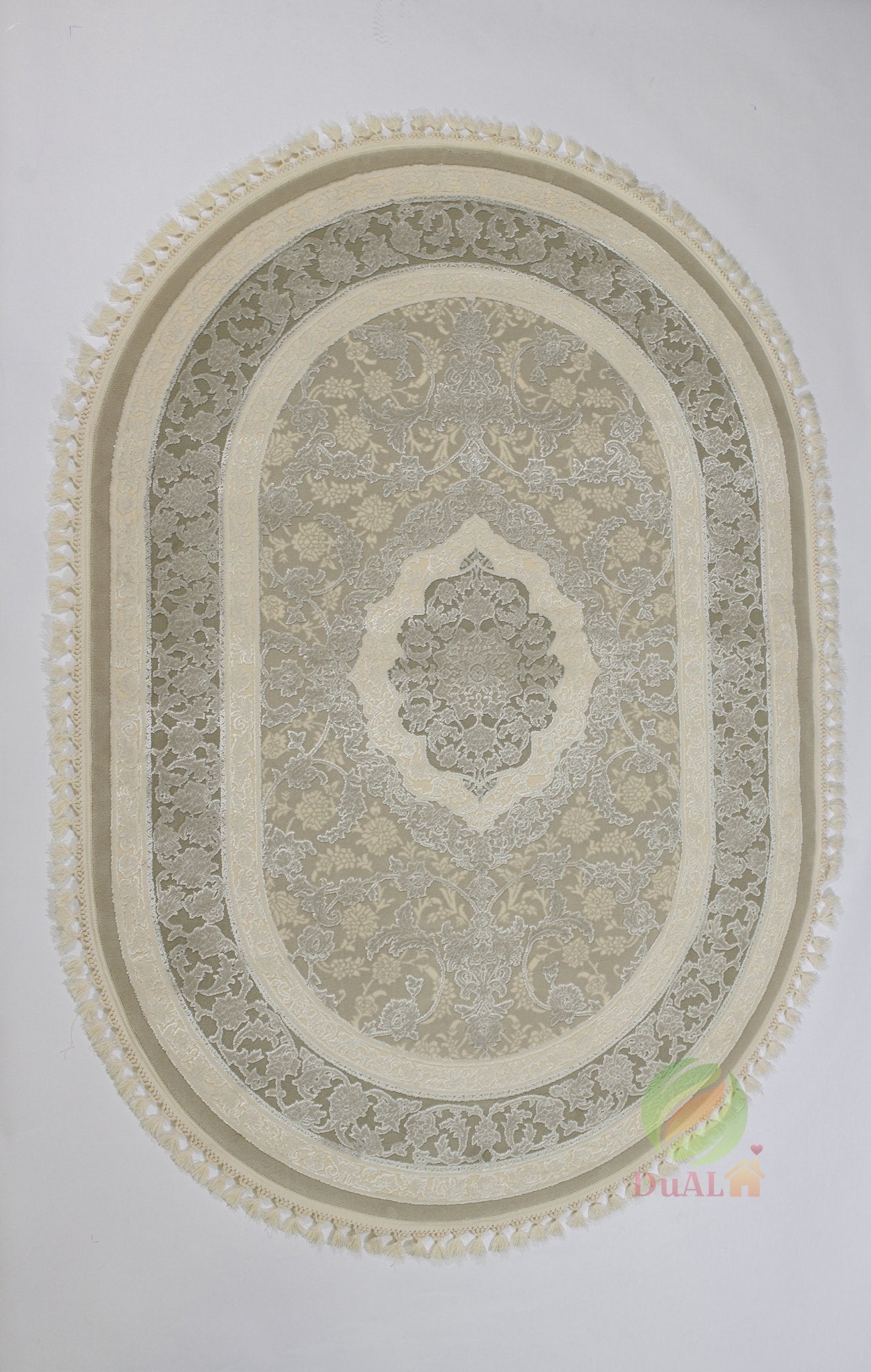 Covor Deluxe Ceta Gri, 100x200 cm, Clasic