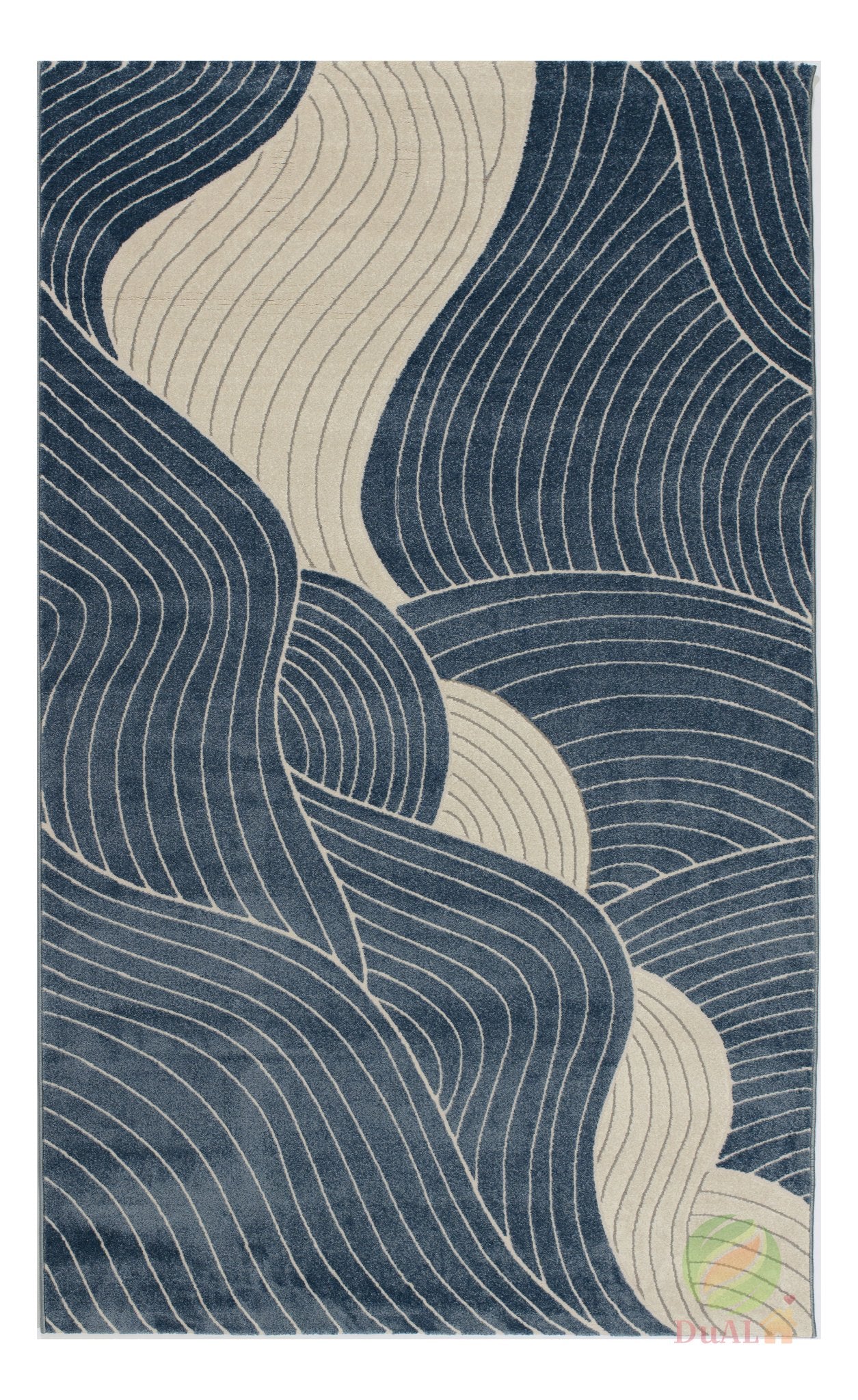 Covor Eylul Valdi Albastru, 150x233 cm, Abstract