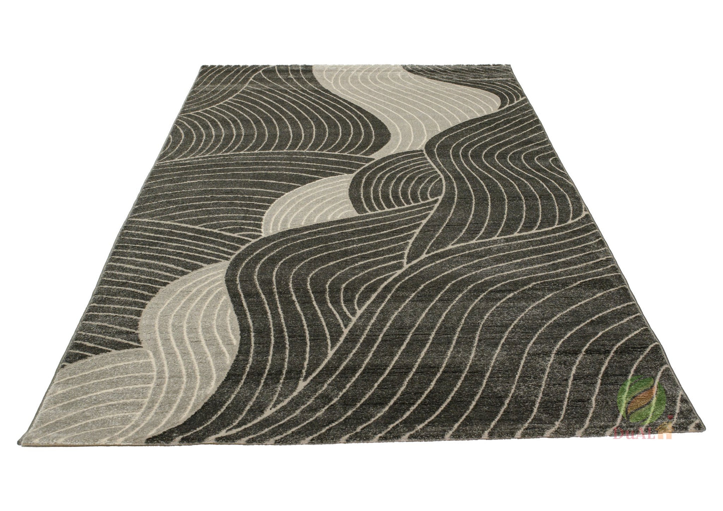 Covor Eylul Valdi Gri, 125x300 cm, Abstract