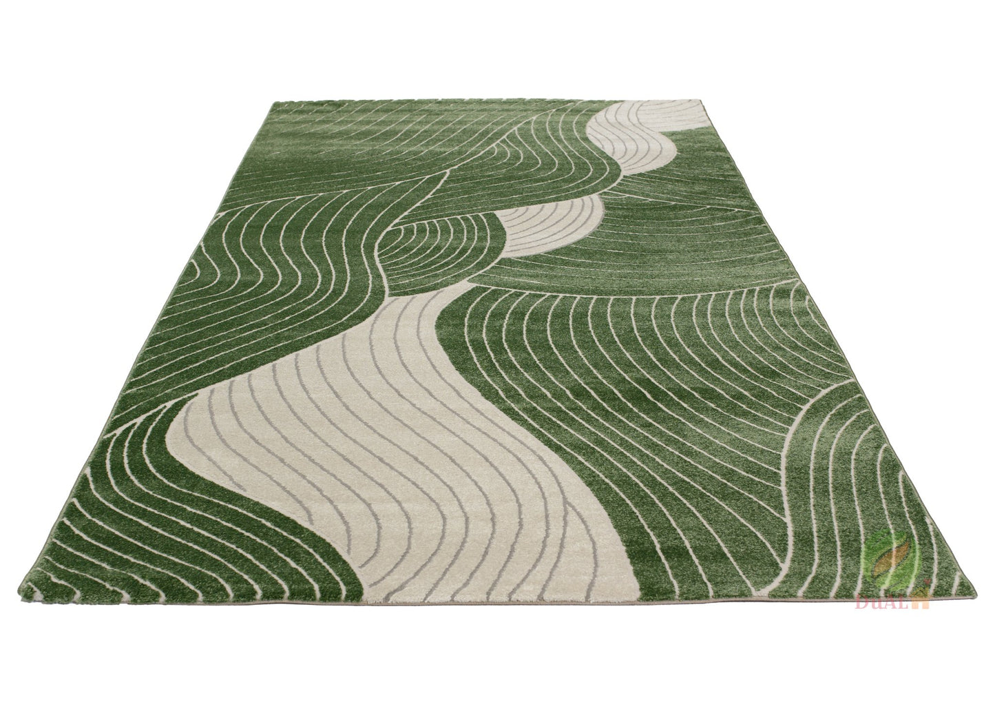 Covor Eylul Valdi Verde, 80x300 cm, Abstract