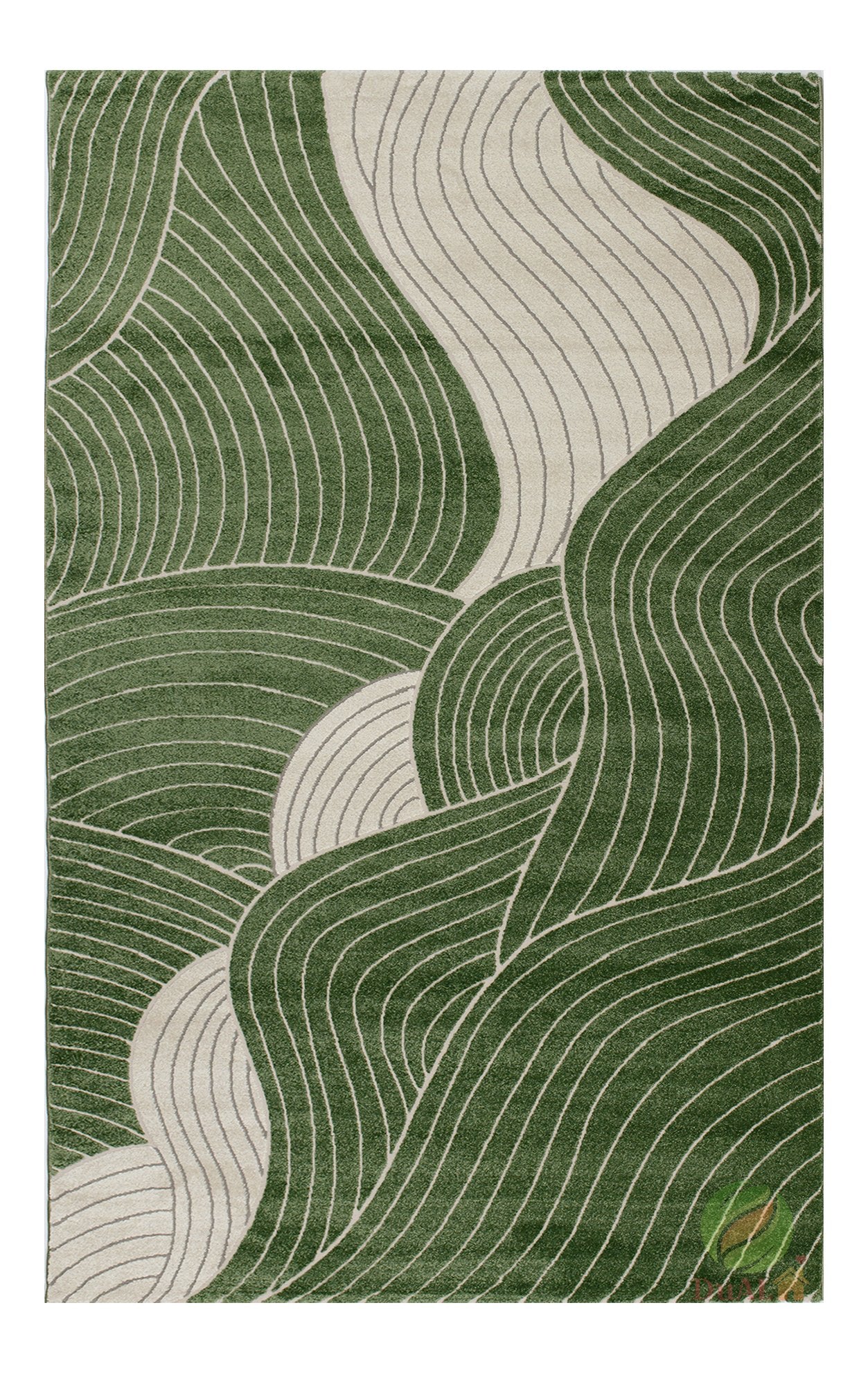 Covor Eylul Valdi Verde, 80x300 cm, Abstract