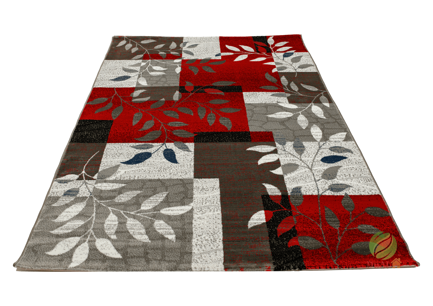 Covor Friese Palmos Gri-Rosu, 150x233 cm, Floral