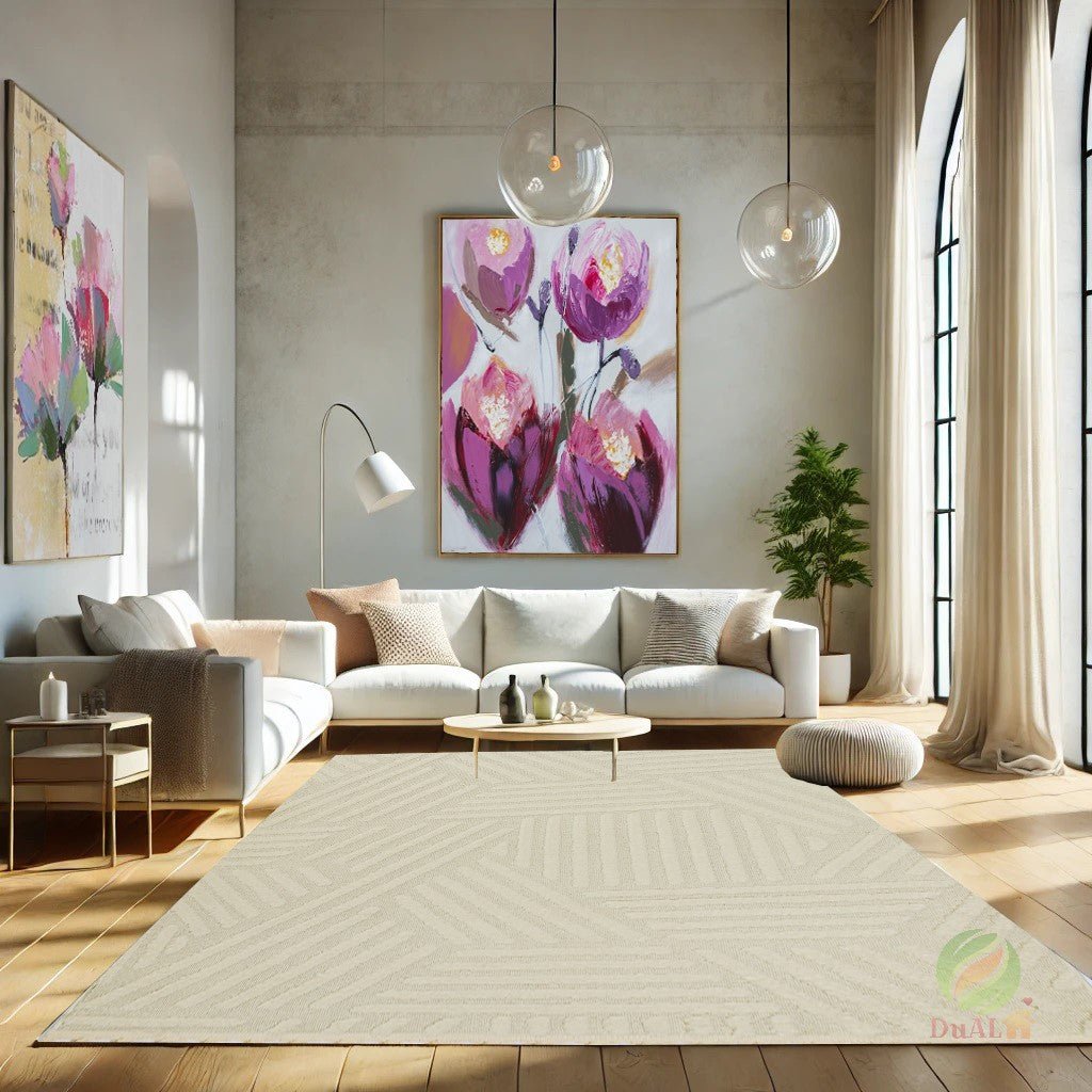 Covor Paris Dungo Alb, 70x100 cm, Modern
