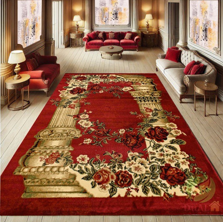 Covor Pilot Rosa Visiniu, 80x150 cm, Clasic