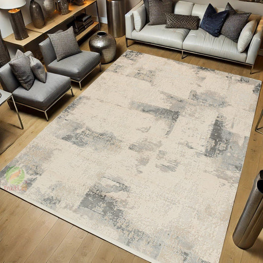 Covor Truva Amaya Bej – Gri, 195x290 cm, Modern