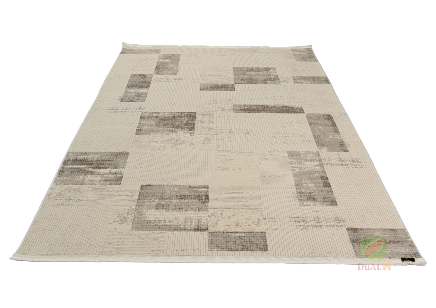 Covor Truva Cubo Bej – Maro, 97x200 cm, Geometric