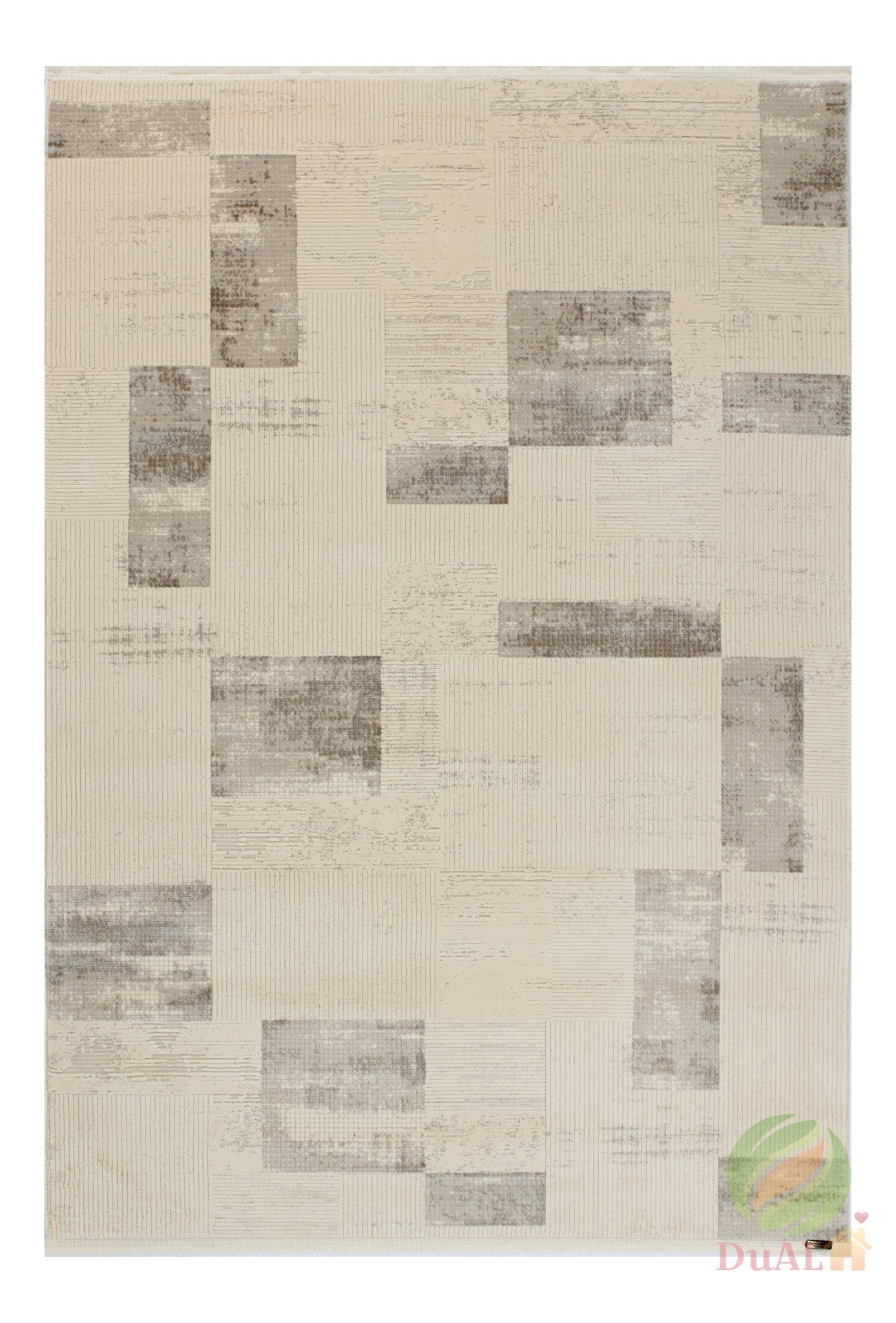 Covor Truva Cubo Bej – Maro, 97x200 cm, Geometric