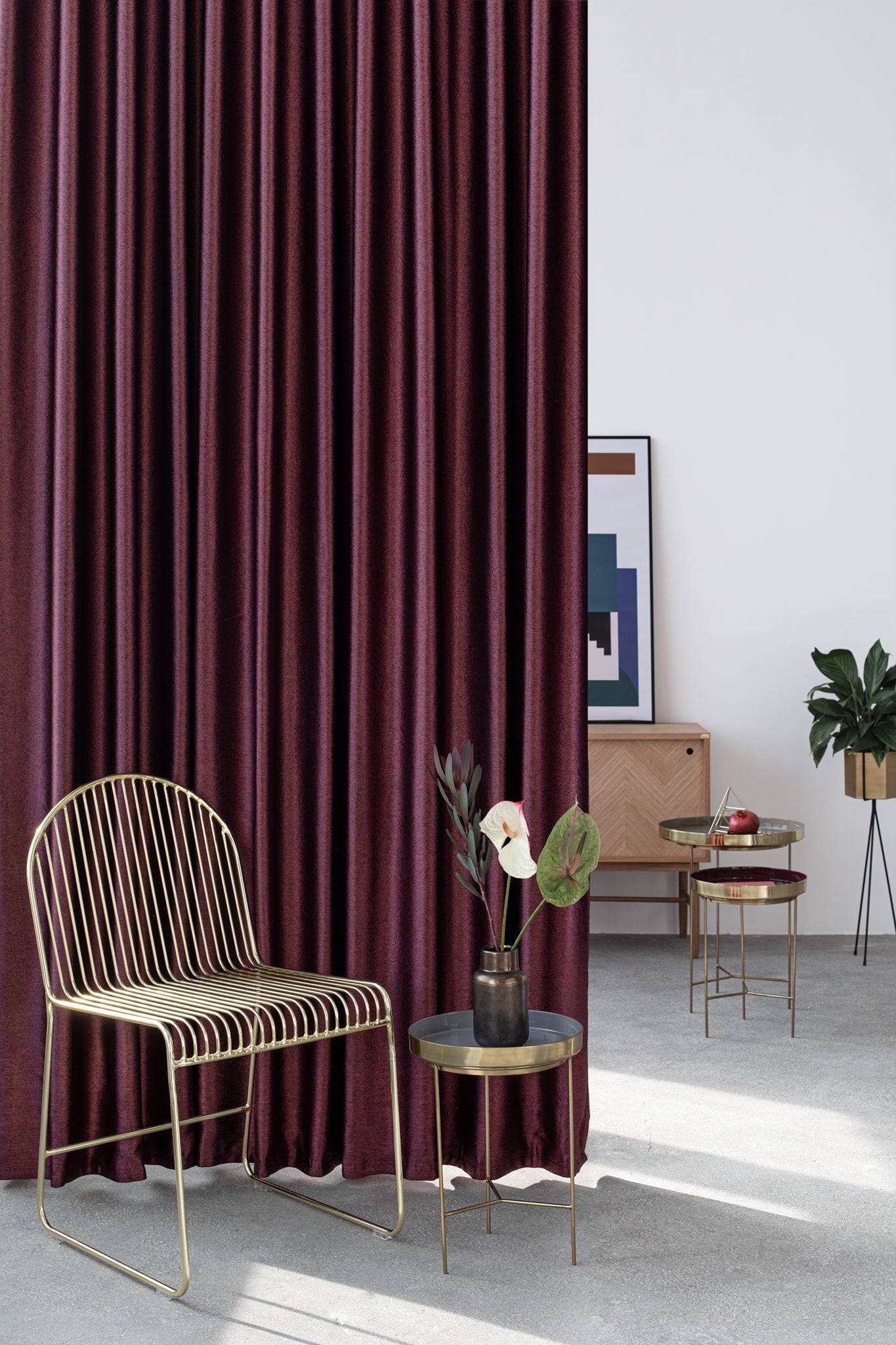 Draperie Suprema Bordo, Metraj