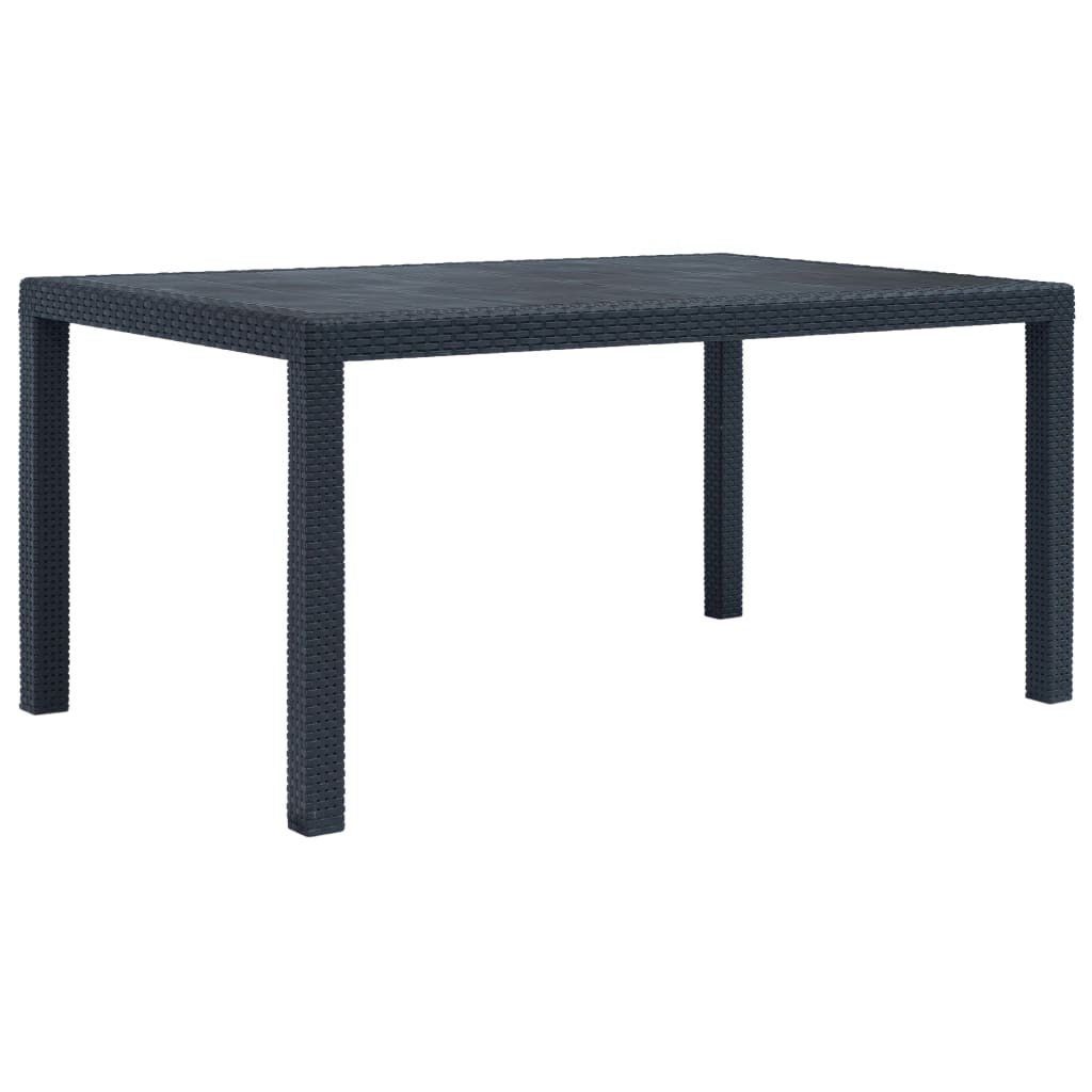 Masa de Gradina Aspect Ratan Sintetic Gri – 150x90 cm