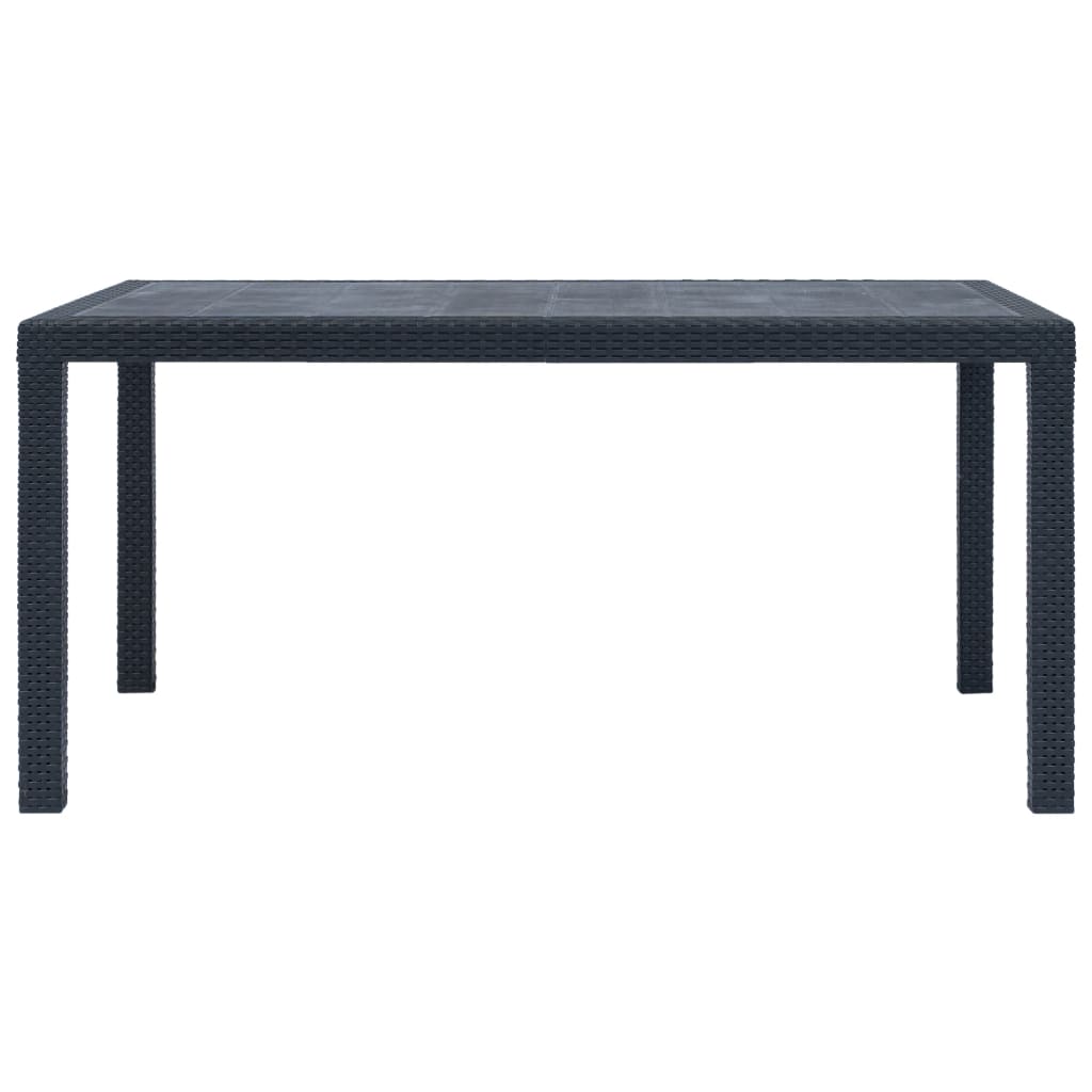 Masa de Gradina Aspect Ratan Sintetic Gri – 150x90 cm