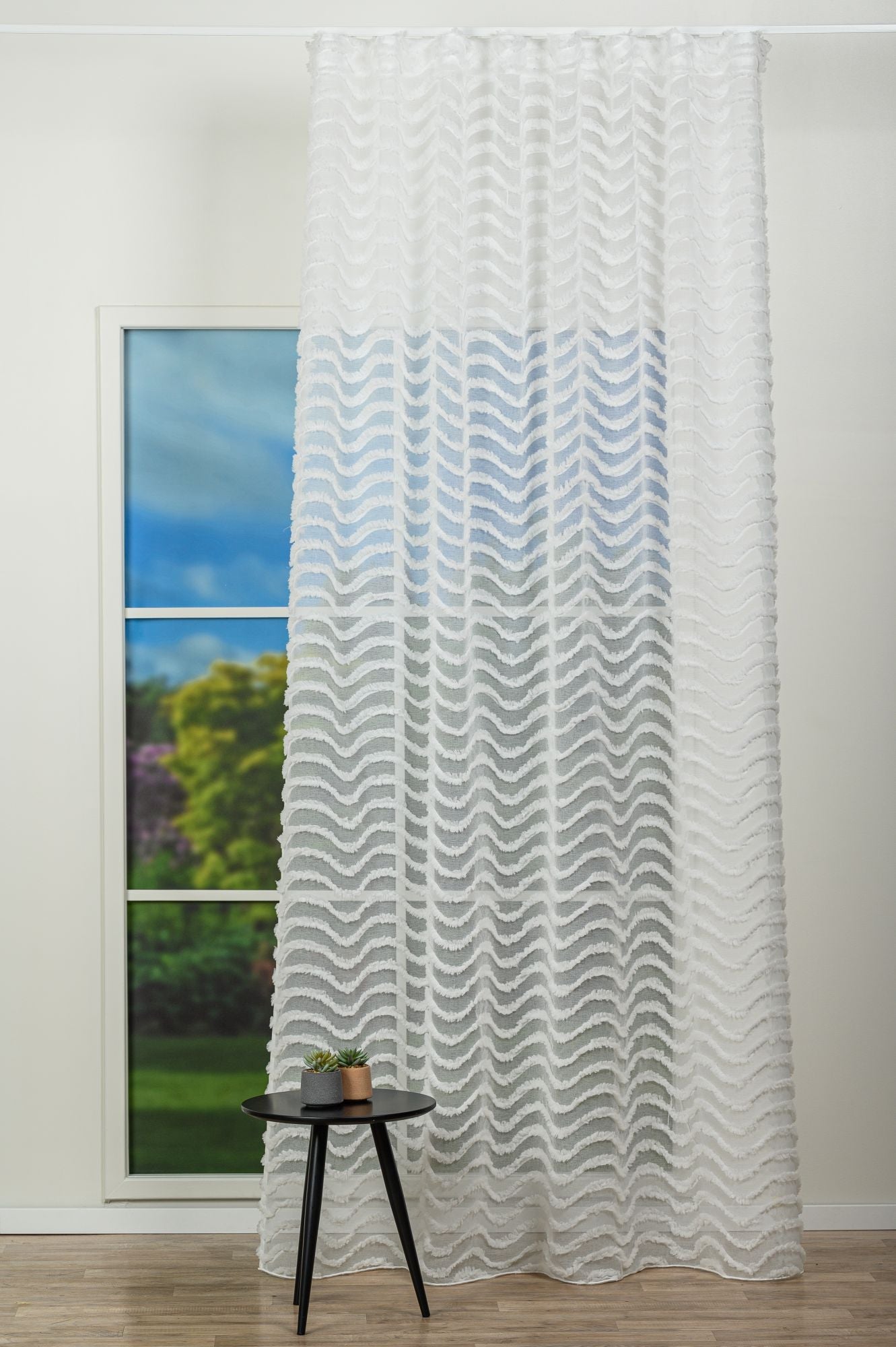 Perdea Avellia, Alb, Metraj