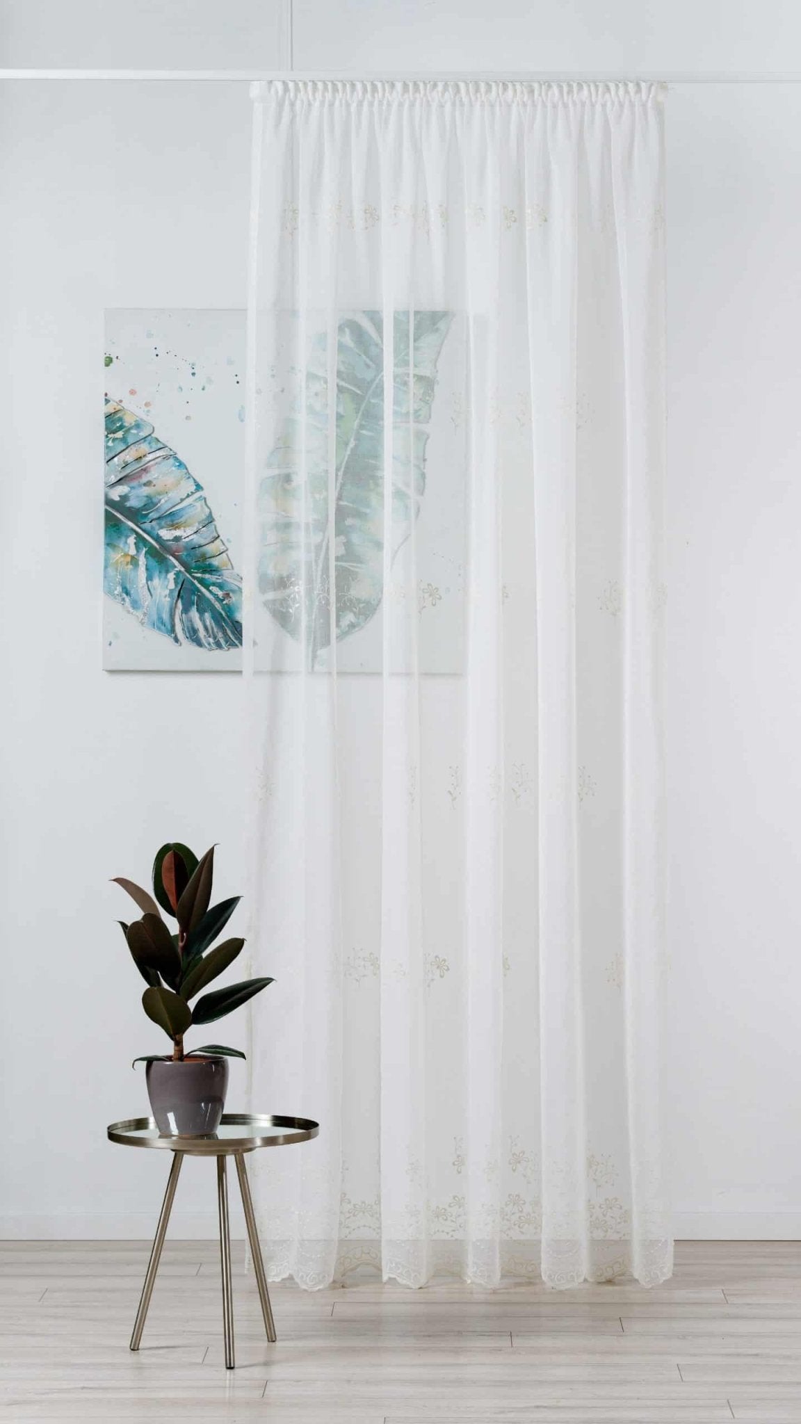 Perdea metraj Alma Crem, voile, latime 280 cm