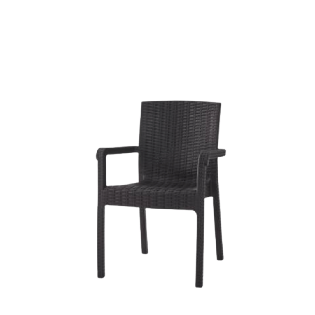 Scaun de grădină aspect ratan sintetic, rezistent la intemperii – Design modern și confortabil