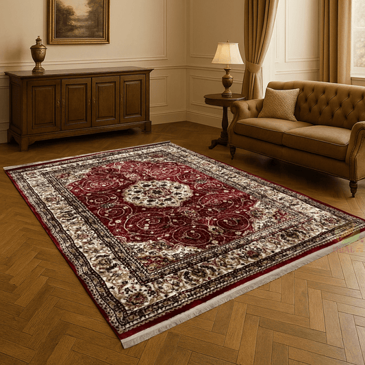 Set Covor Antic Visiniu 3 bucati, 160x220 cm 1 bucata, 60x120 cm 2 bucati