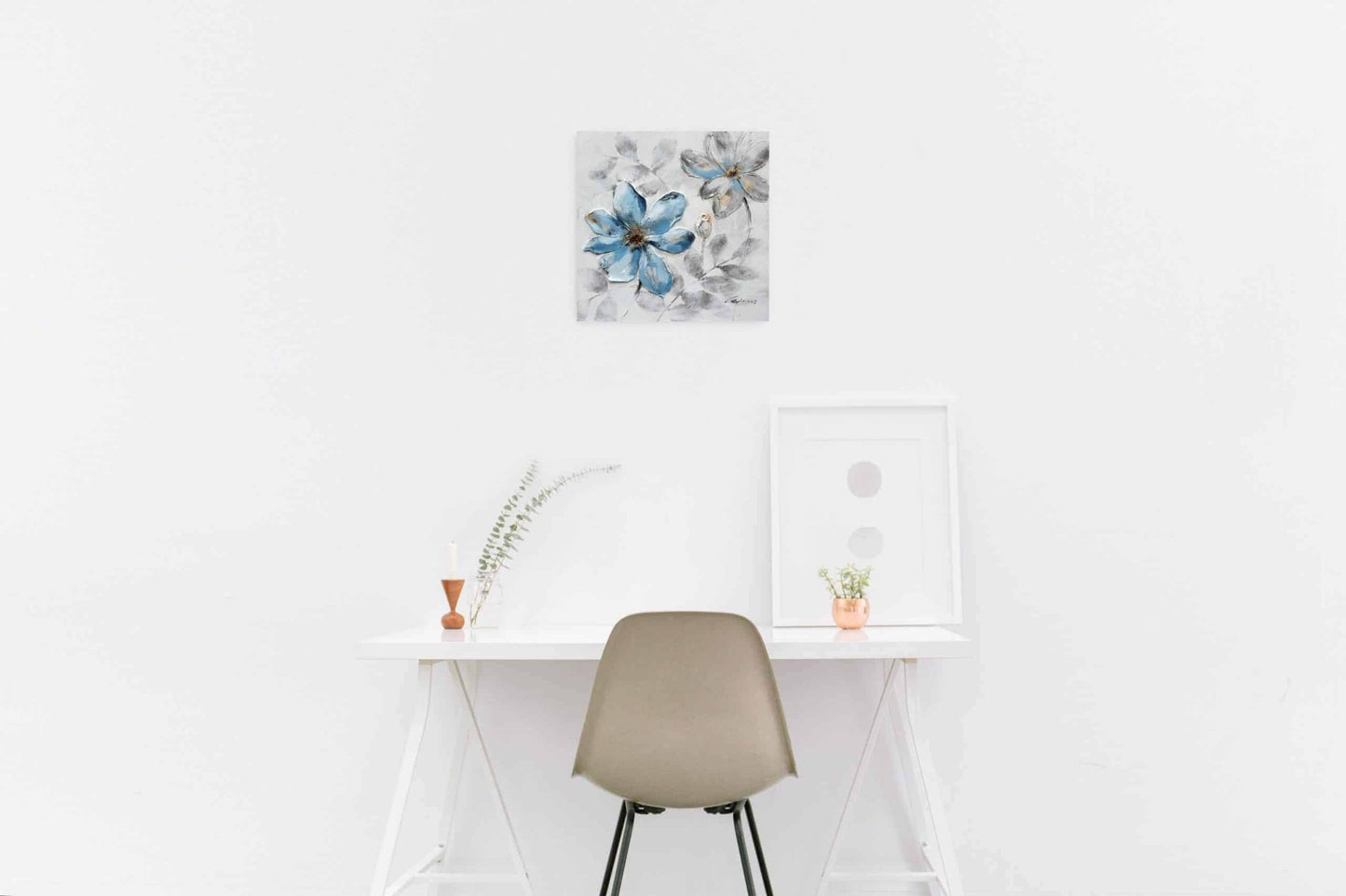 Tablou Pictat Manual Blue, 40x40 cm, FSC 100%