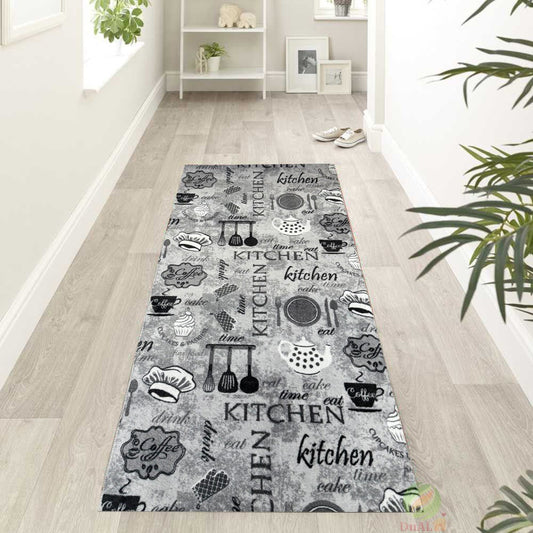 Traversa Antiderapanta Bucatarie Gri, Metraj B