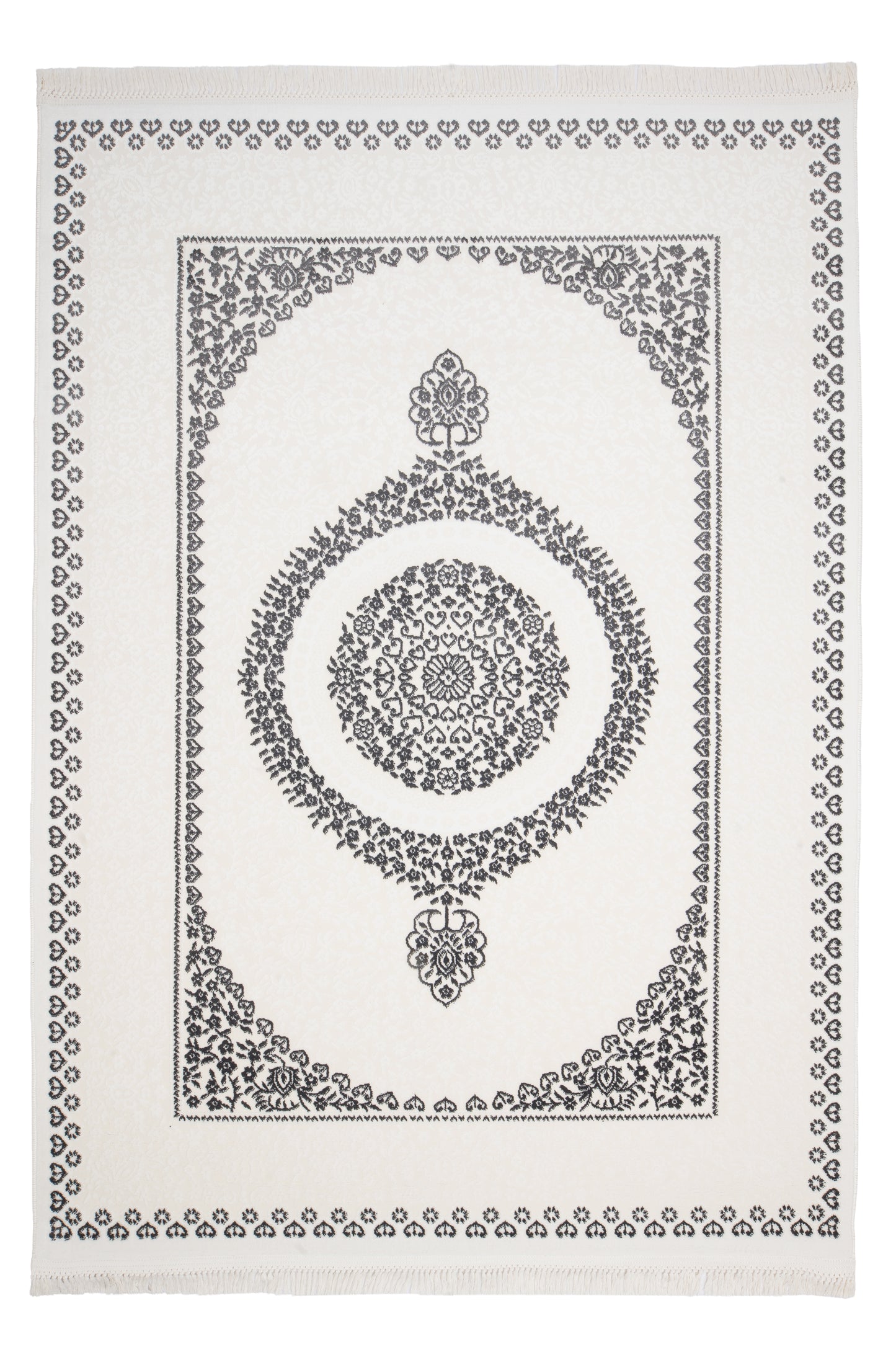 Covor Alye Epsi Bej-Negru, 50x80 cm, Clasic
