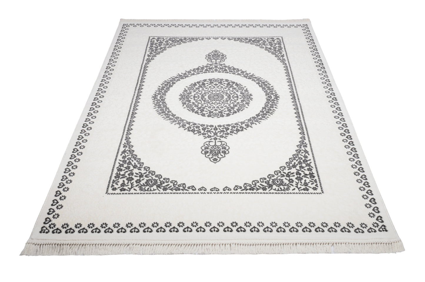 Covor Alye Epsi Bej-Negru, 50x80 cm, Clasic