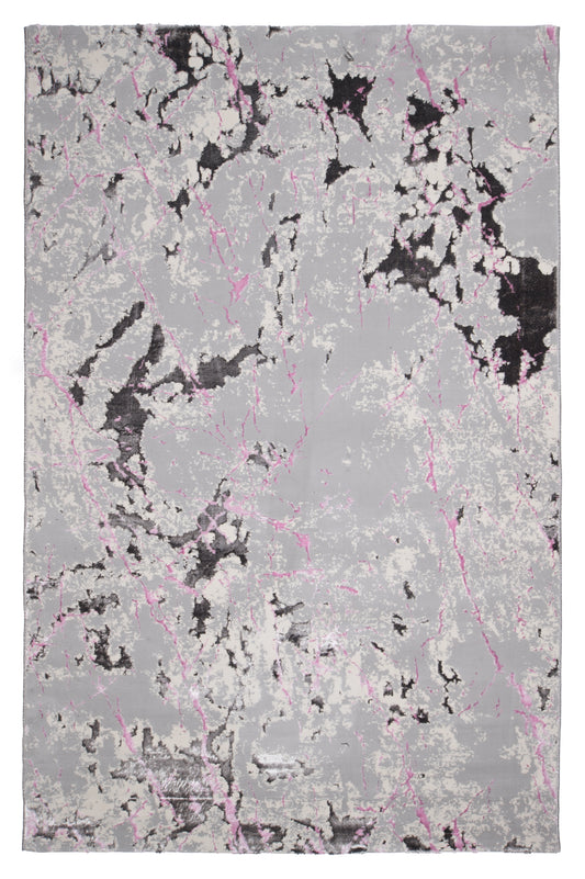 Covor Atlas Zdub Gri-Roz, 100x200 cm, Modern