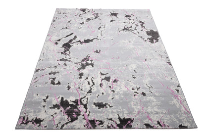 Covor Atlas Zdub Gri-Roz, 60x150 cm, Modern