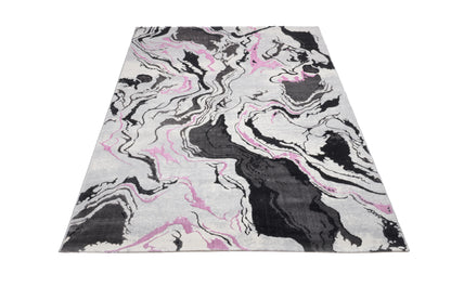 Covor Atlas Kendo Gri-Roz, 200x300 cm, Modern