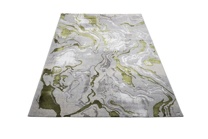 Covor Atlas Kendo Gri-Verde, 60x150 cm, Modern