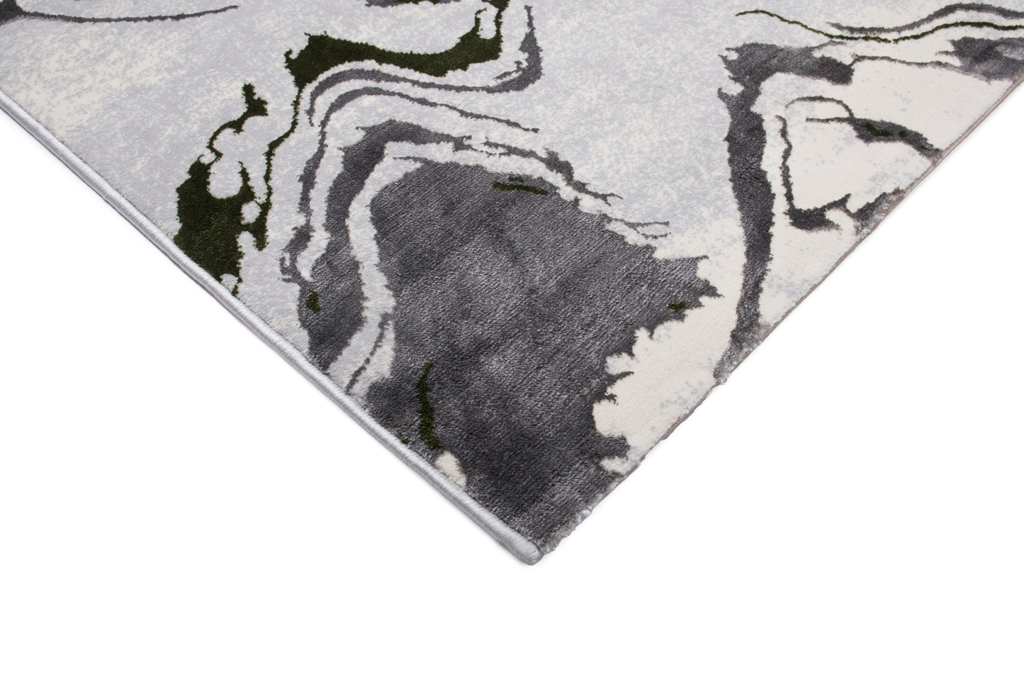 Covor Atlas Kendo Gri-Verde, 60x150 cm, Modern