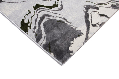 Covor Atlas Kendo Gri-Verde, 60x150 cm, Modern