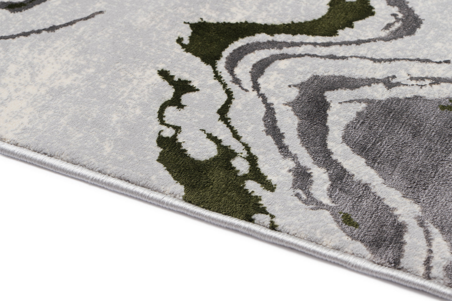 Covor Atlas Kendo Gri-Verde, 60x150 cm, Modern