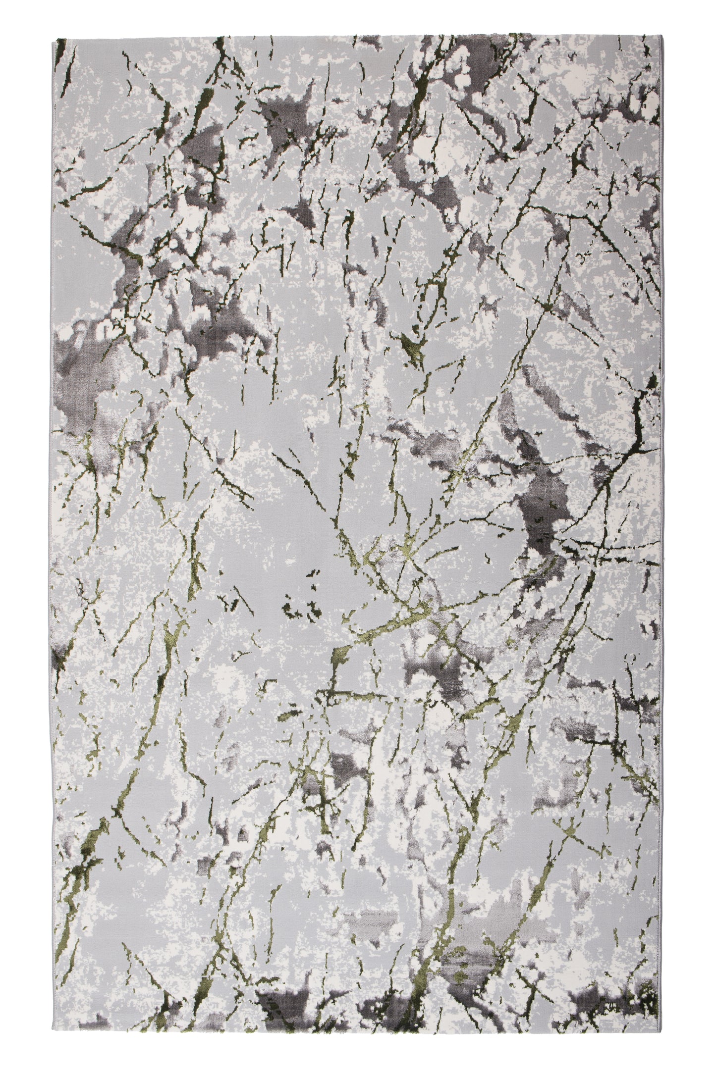 Covor Atlas Zdub Gri-Verde, 100x200 cm, Modern