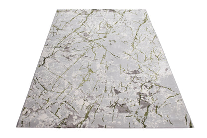 Covor Atlas Zdub Gri-Verde, 100x200 cm, Modern
