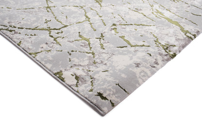 Covor Atlas Zdub Gri-Verde, 100x200 cm, Modern