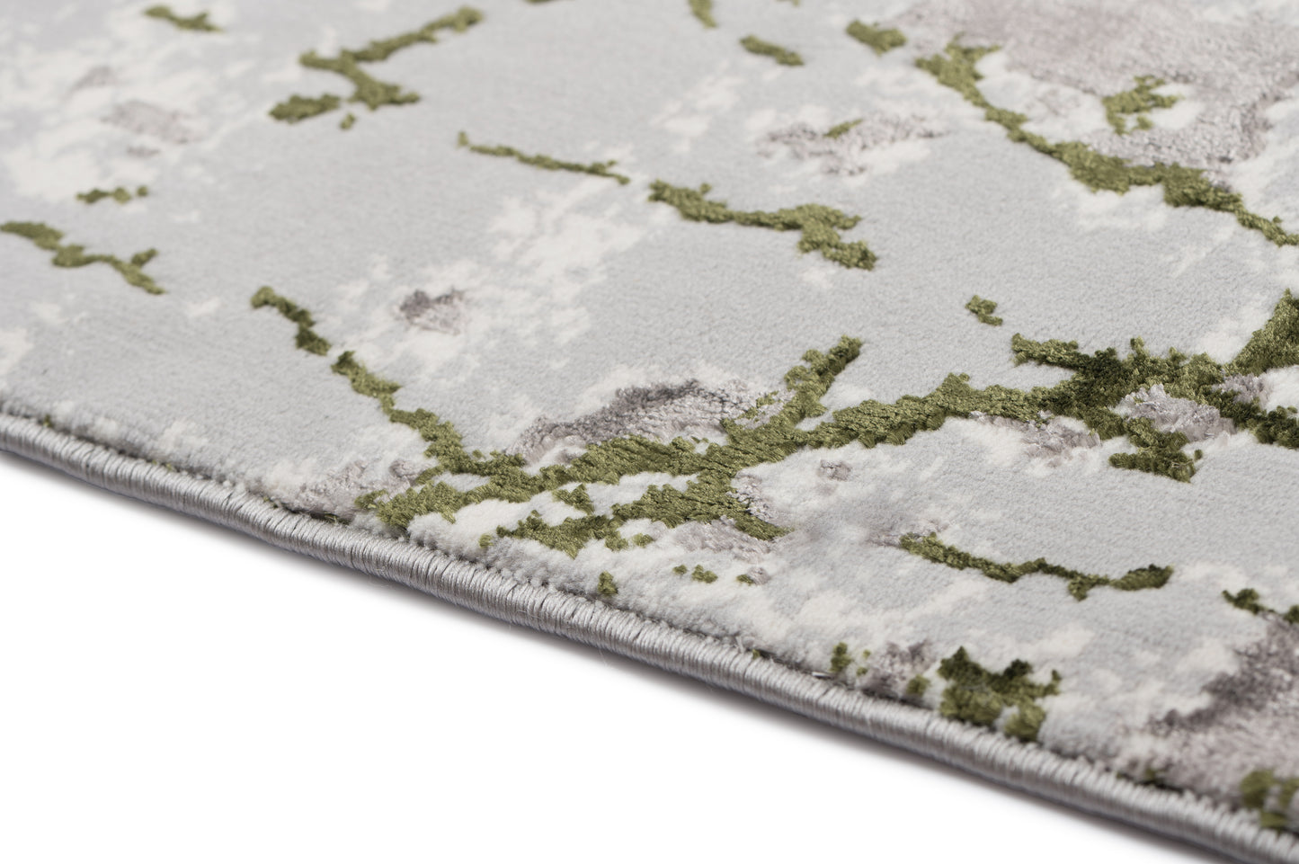 Covor Atlas Zdub Gri-Verde, 100x200 cm, Modern