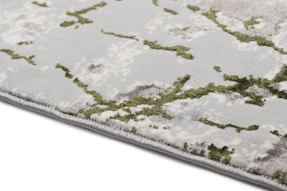 Covor Atlas Zdub Gri-Verde, 100x200 cm, Modern