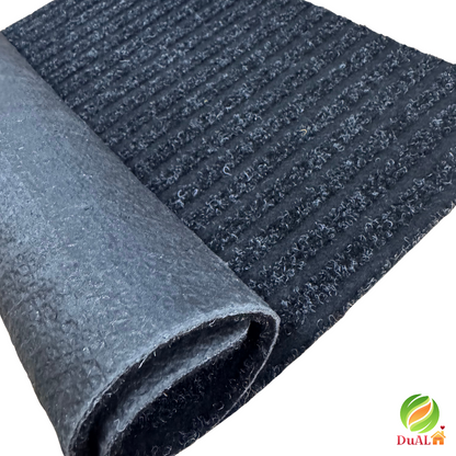 Pres De Intrare Striat Negru, 40x60 cm, Dreptunghi