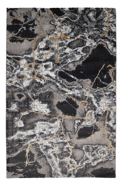 Covor Marmaris Onira Gri-Negru, 200x300 cm, Modern