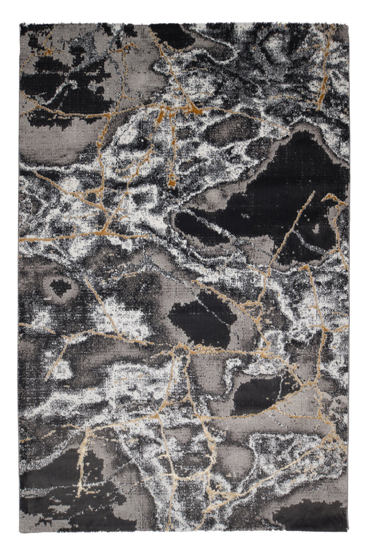 Covor Marmaris Onira Gri-Negru, 170x250 cm, Modern