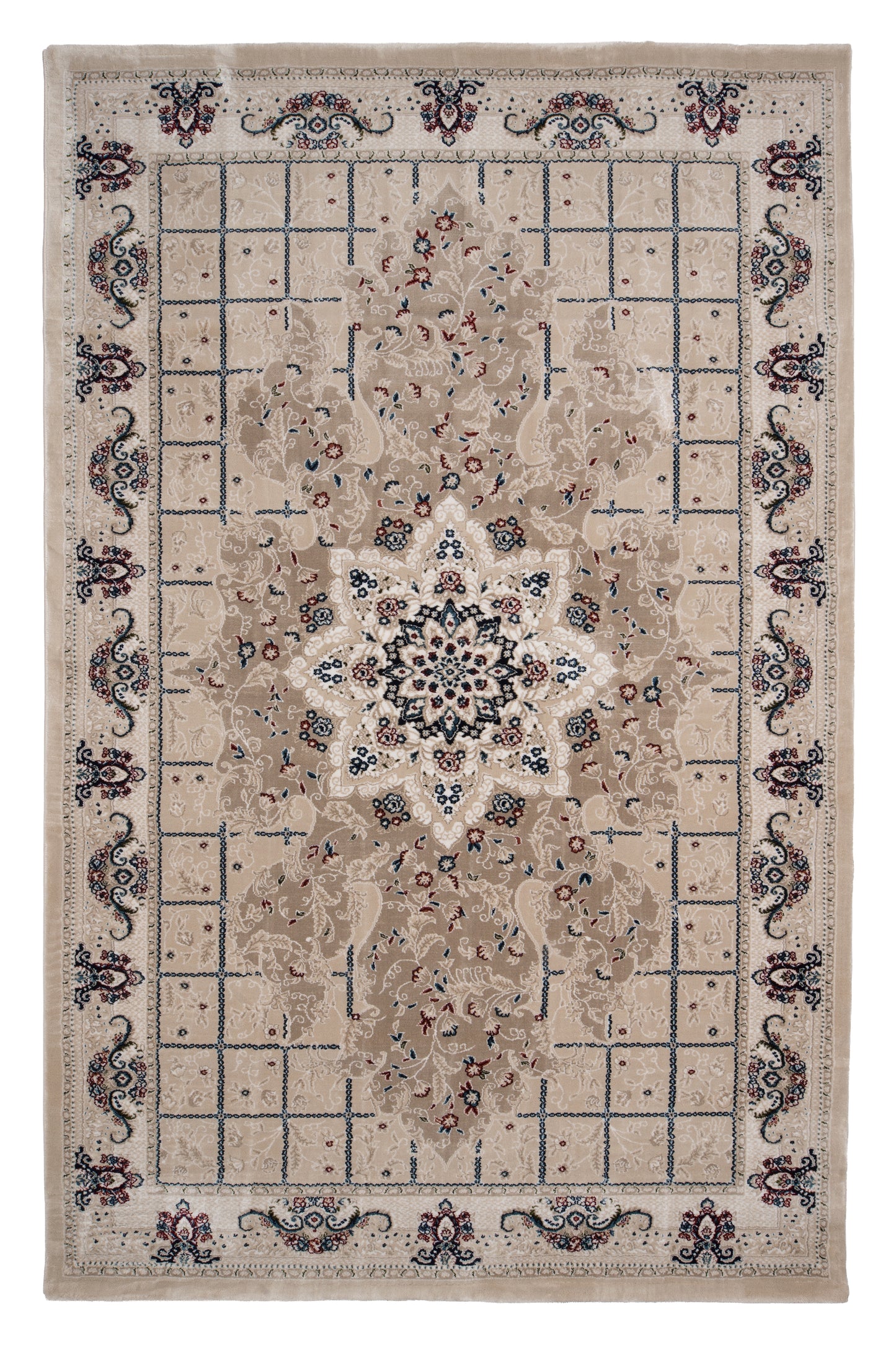 Covor Otoman Serai Bej, 50x80 cm, Clasic