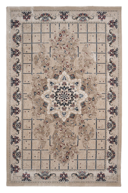 Covor Otoman Serai Bej, 50x80 cm, Clasic
