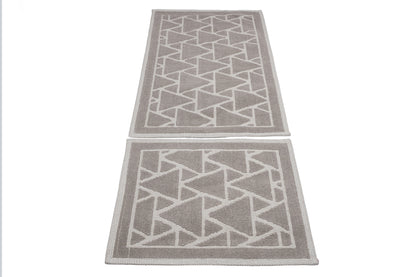Set Covor Bumbac Crystal Maro, 2 covoare, 55x100 cm - 1 bucata, 40x55 cm - 1 bucata