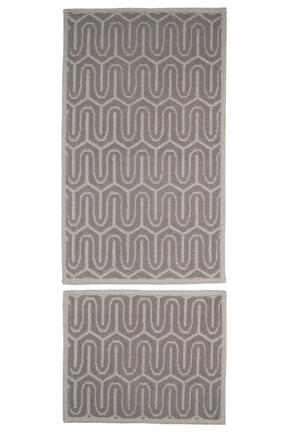 Set Covor Bumbac Nexus Maro, 2 covoare, 55x100 cm - 1 bucata, 40x55 cm - 1 bucata