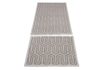Set Covor Bumbac Nexus Maro, 2 covoare, 55x100 cm - 1 bucata, 40x55 cm - 1 bucata