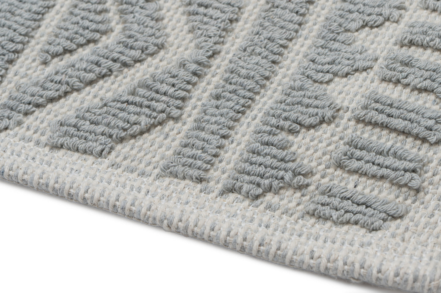 Set Covor Bumbac Trado Gri, 2 covoare, 55x100 cm - 1 bucata, 40x55 cm - 1 bucata