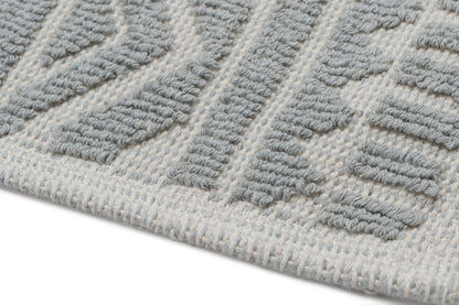 Set Covor Bumbac Trado Gri, 2 covoare, 55x100 cm - 1 bucata, 40x55 cm - 1 bucata