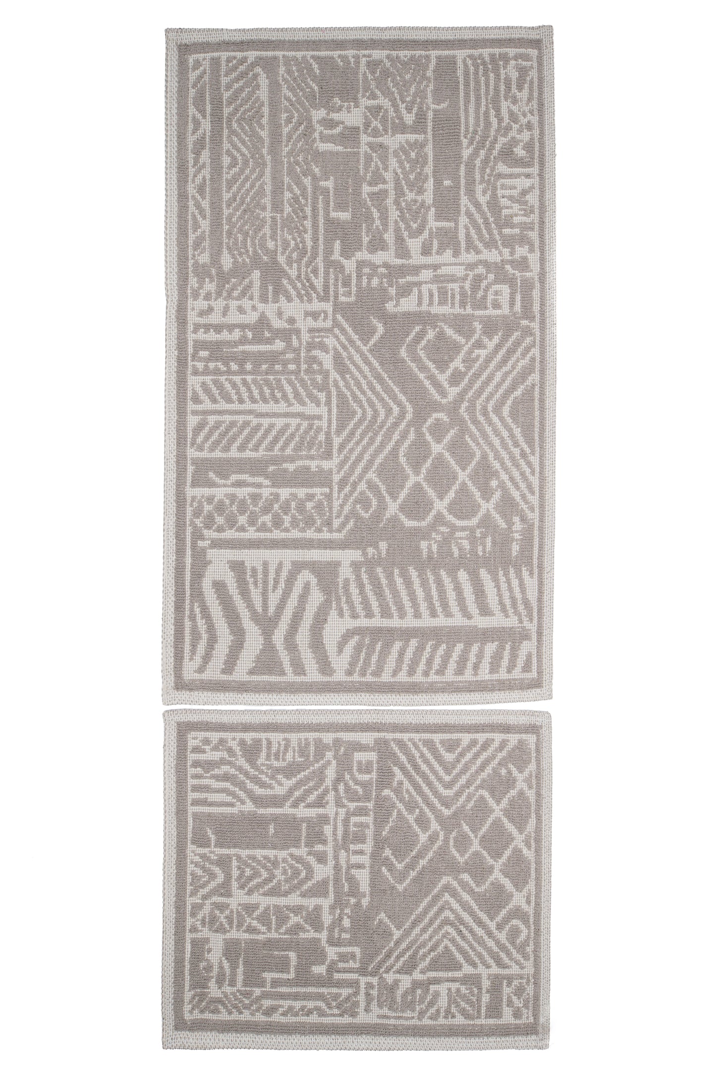 Set Covor Bumbac Vektor Maro, 2 covoare, 55x100 cm - 1 bucata, 40x55 cm - 1 bucata