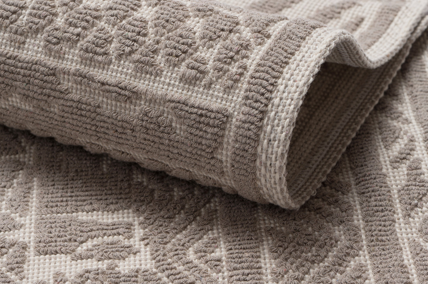 Set Covor Bumbac Vektor Maro, 2 covoare, 55x100 cm - 1 bucata, 40x55 cm - 1 bucata