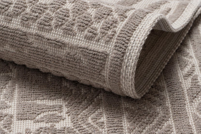 Set Covor Bumbac Vektor Maro, 2 covoare, 55x100 cm - 1 bucata, 40x55 cm - 1 bucata
