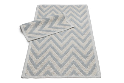 Set Covor Bumbac Zigo Gri, 2 covoare, 55x100 cm - 1 bucata, 40x55 cm - 1 bucata