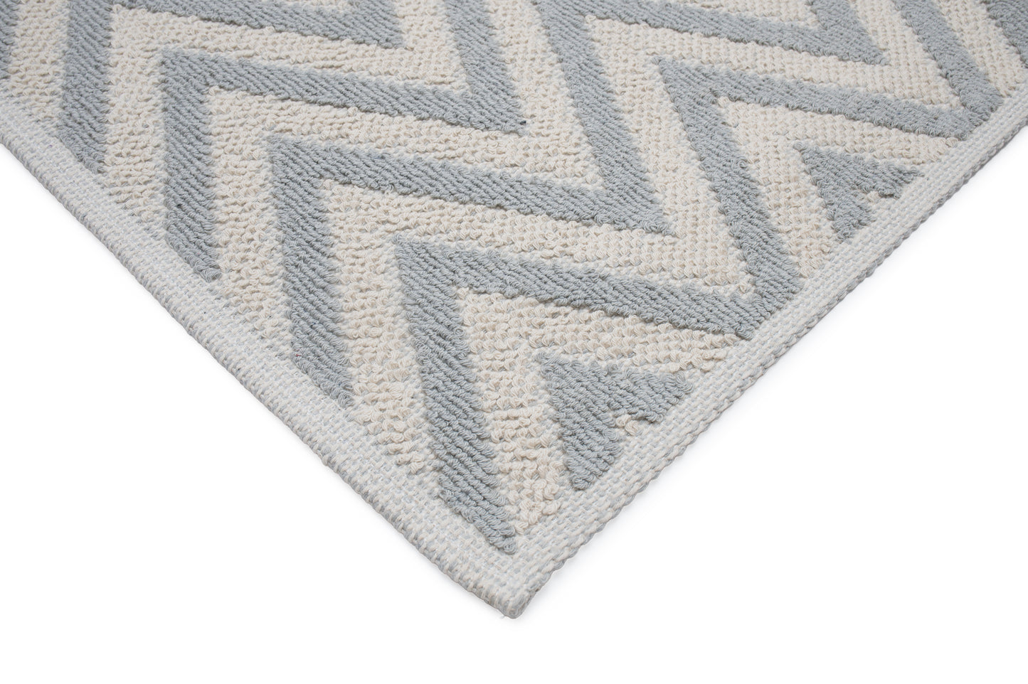 Set Covor Bumbac Zigo Gri, 2 covoare, 55x100 cm - 1 bucata, 40x55 cm - 1 bucata